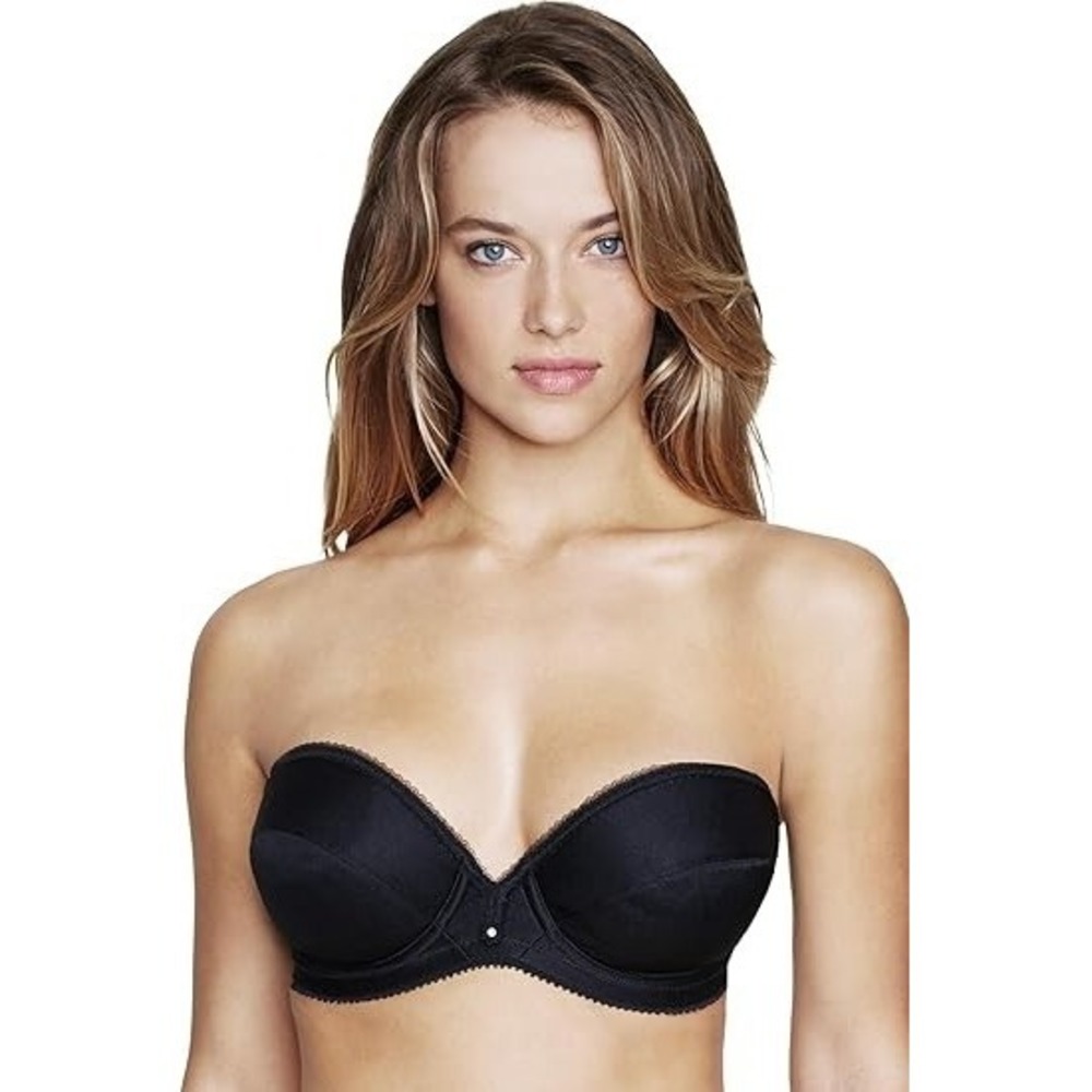 NWT Dominique 34A Margeau Low Plunge Strapless Bra 8103 Black 121325